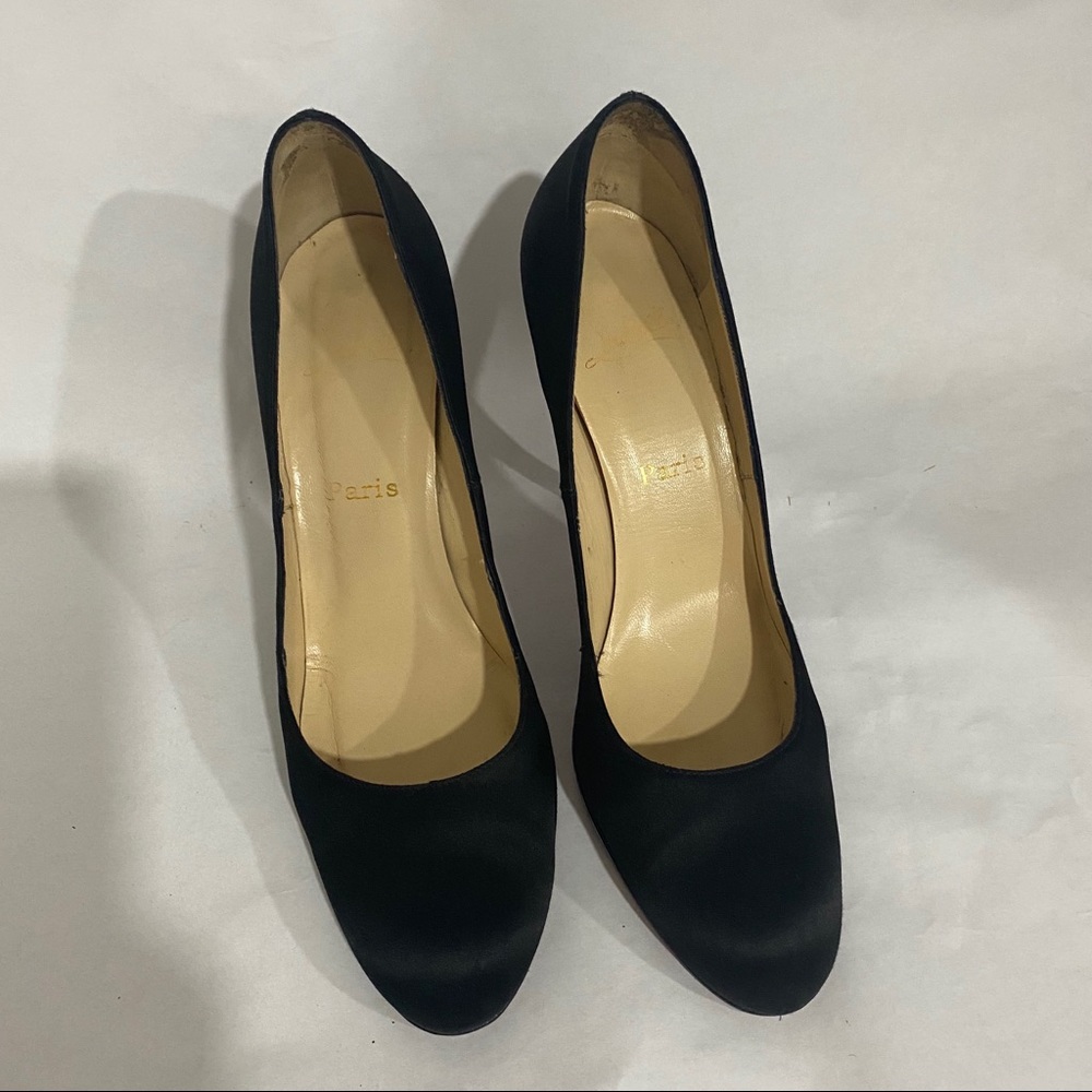 Satin Black Christian Louboutin Heels